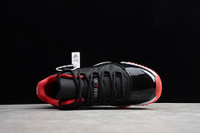 AIR JORDAN 11 RETRO LOW "BRED" BLACK/ RED mens 528895-012